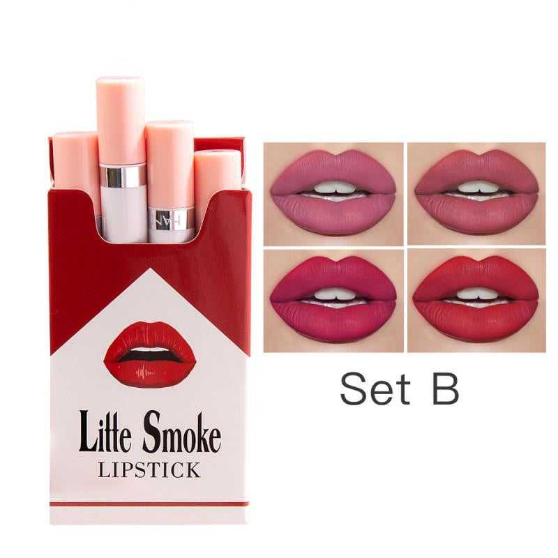 Matte Liquid Lipstick Set - 4 Versatile Shades