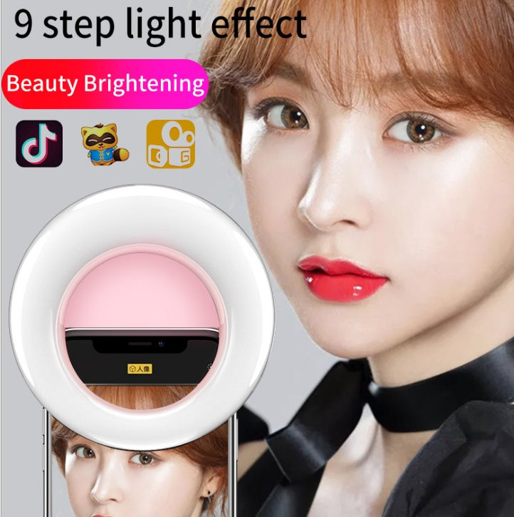 Portable LED Ring Light - Rechargeable Makeup & Selfie Light