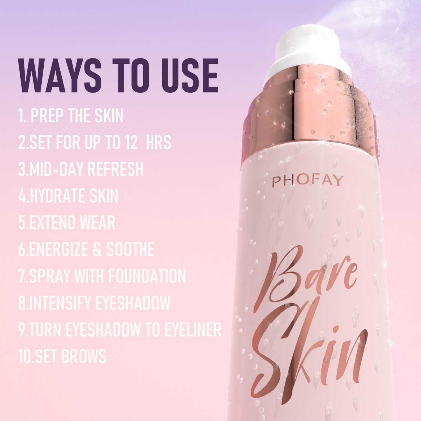 Makeup Setting Spray - Long-Lasting Finish & Hold