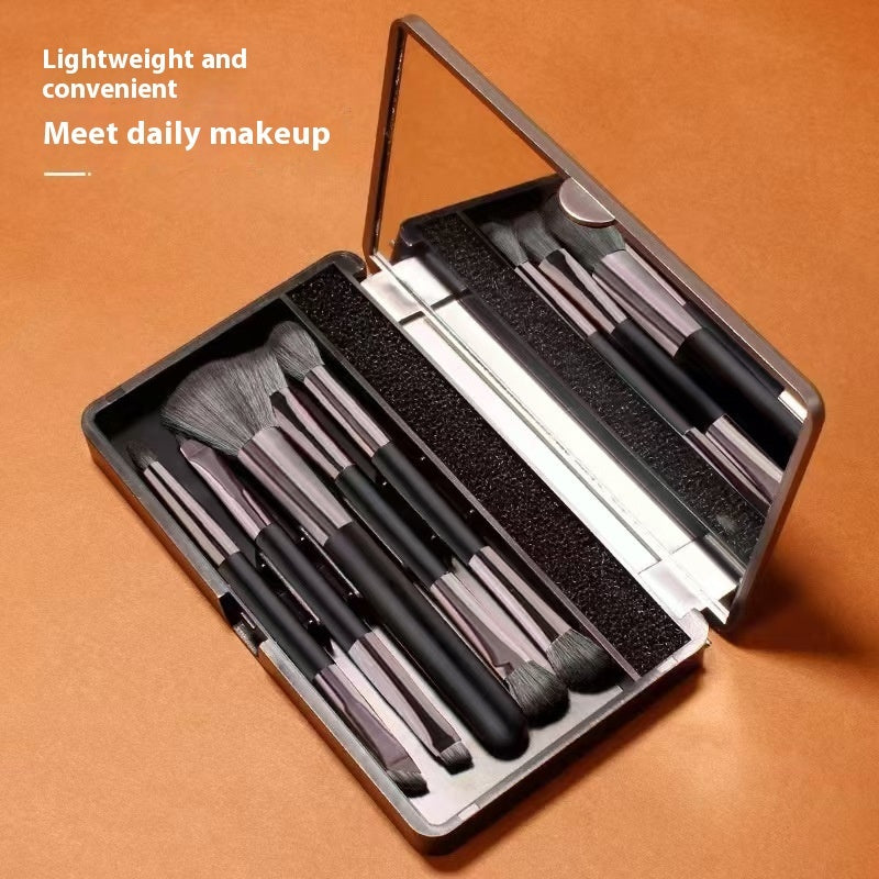 Makeup Brush Set with Mirror - Professional Tools
