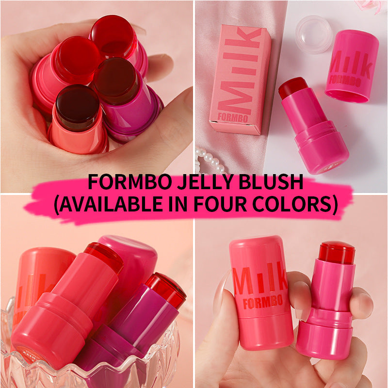 Shimmer Jelly Blush Stick - Buildable Cream Formula