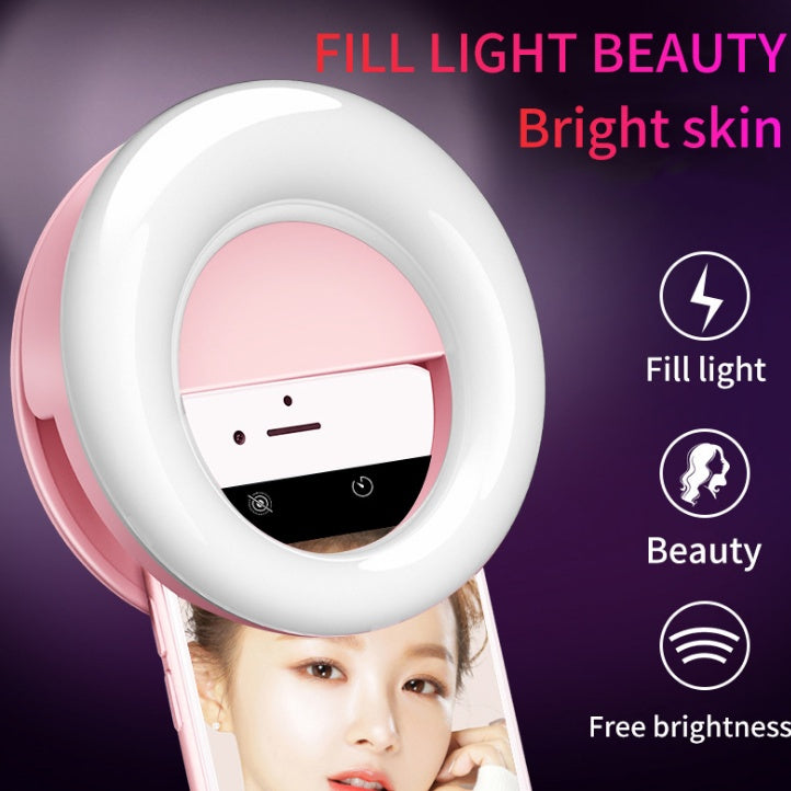 Portable LED Ring Light - Rechargeable Makeup & Selfie Light