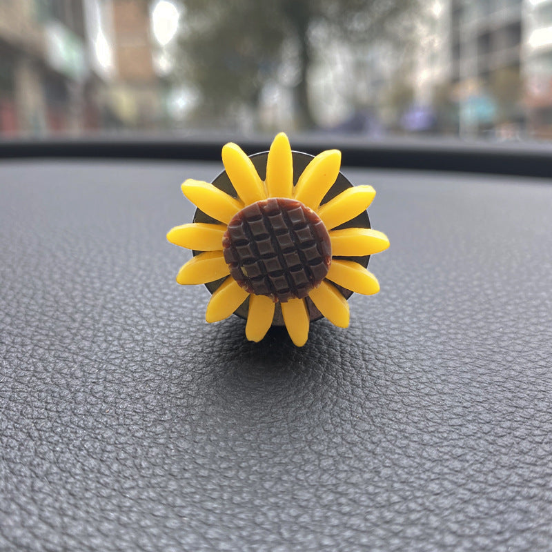 Sunflower Car Air Freshener Clip - Decorative Vent Fragrance