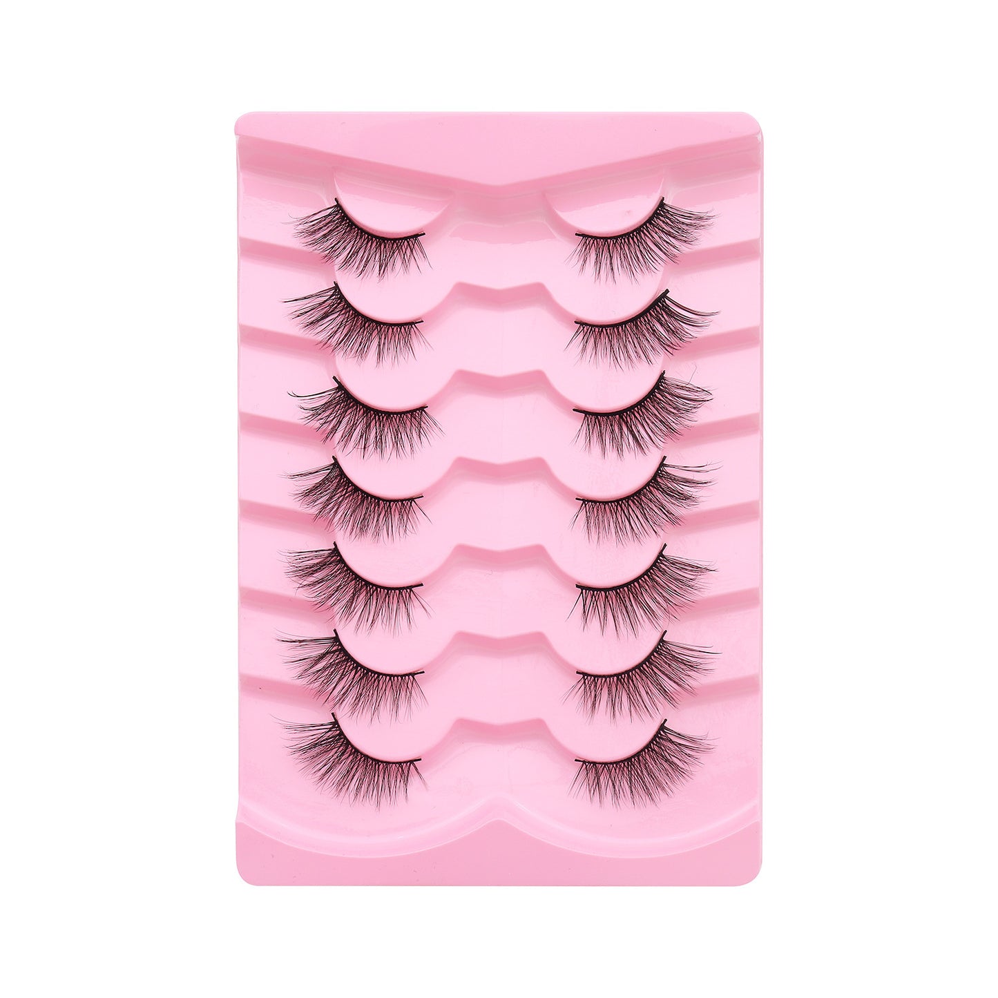 Natural Wispy False Eyelashes - 7 Pairs - Cat's Eye Design