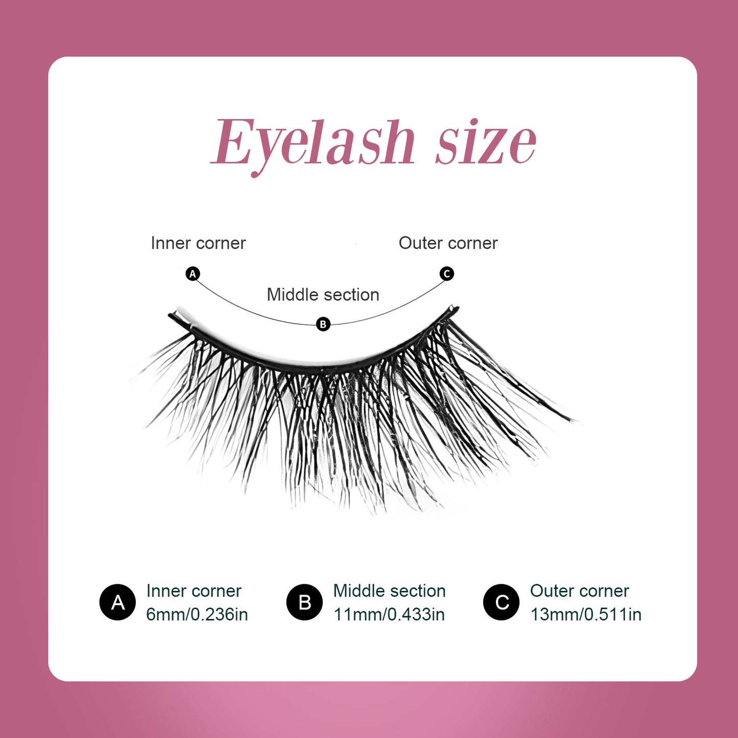 Natural Wispy False Eyelashes - 7 Pairs - Cat's Eye Design