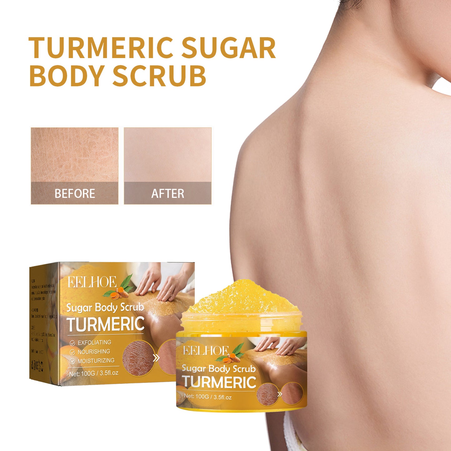 Turmeric Body Scrub - Exfoliating & Brightening Treatment
