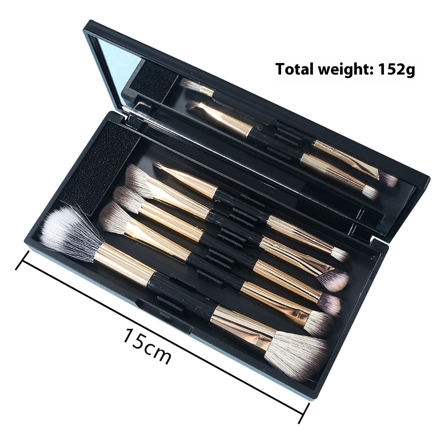 Makeup Brush Set with Mirror - Professional Tools