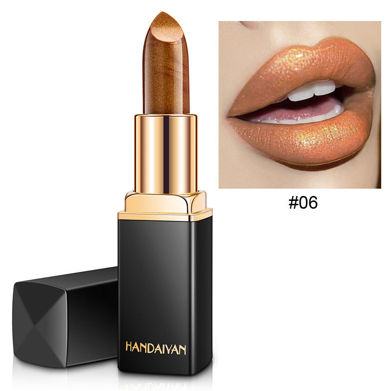 Color-Changing Metallic Lipstick - Temperature Reactive Formula