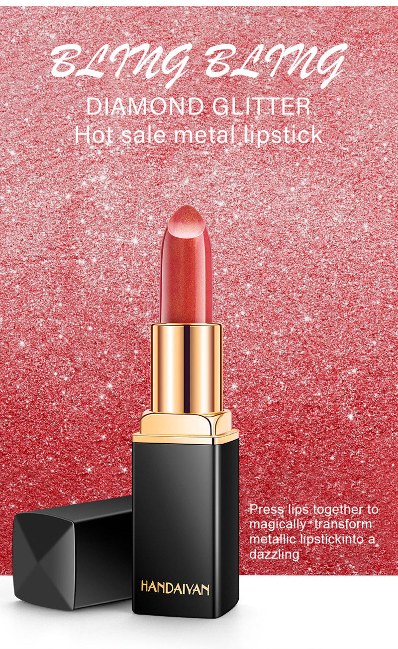 Color-Changing Metallic Lipstick - Temperature Reactive Formula