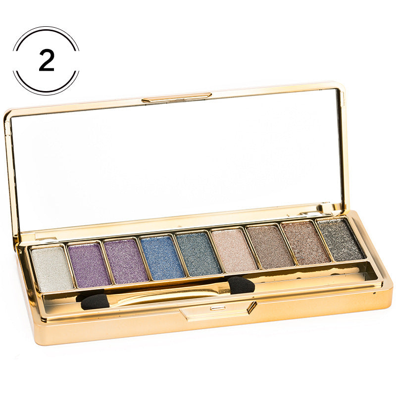 9-Color Eyeshadow Palette - Matte & Glitter Eye Makeup Set