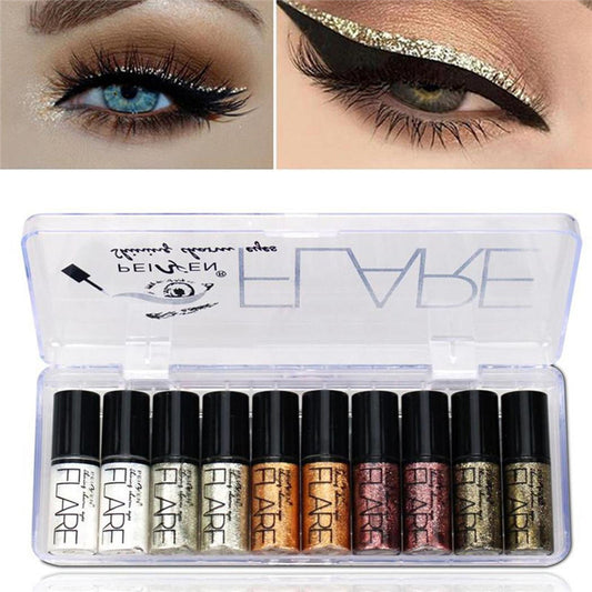 Waterproof Shimmer Eyeliner - Glittery Long-Lasting Shine