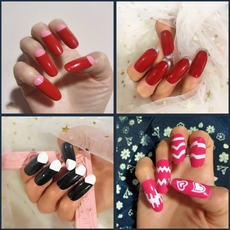French Manicure Nail Stickers - Easy Application Smile Tips